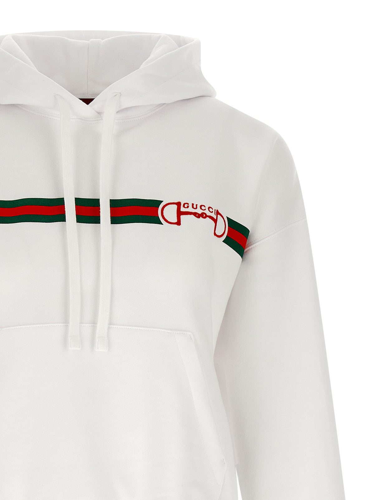 Sweat à capuche Gucci en coton blanc