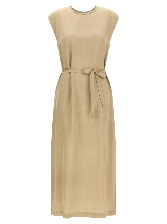 Robe midi Peserico en viscose beige