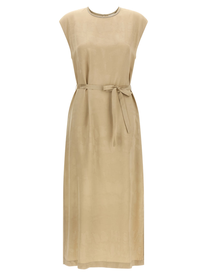 Robe midi Peserico en viscose beige