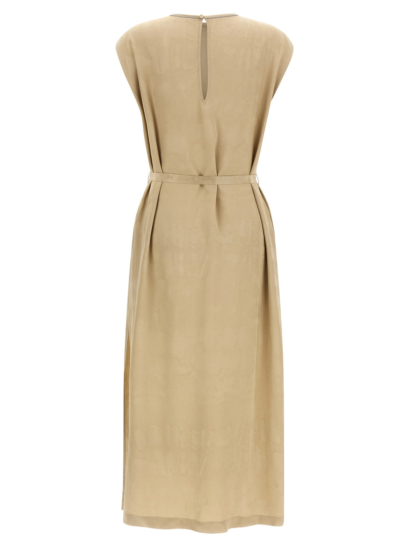 Robe midi Peserico en viscose beige