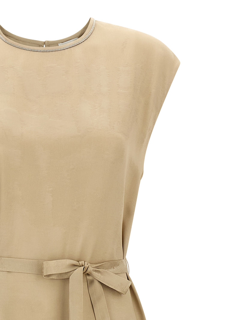 Robe midi Peserico en viscose beige