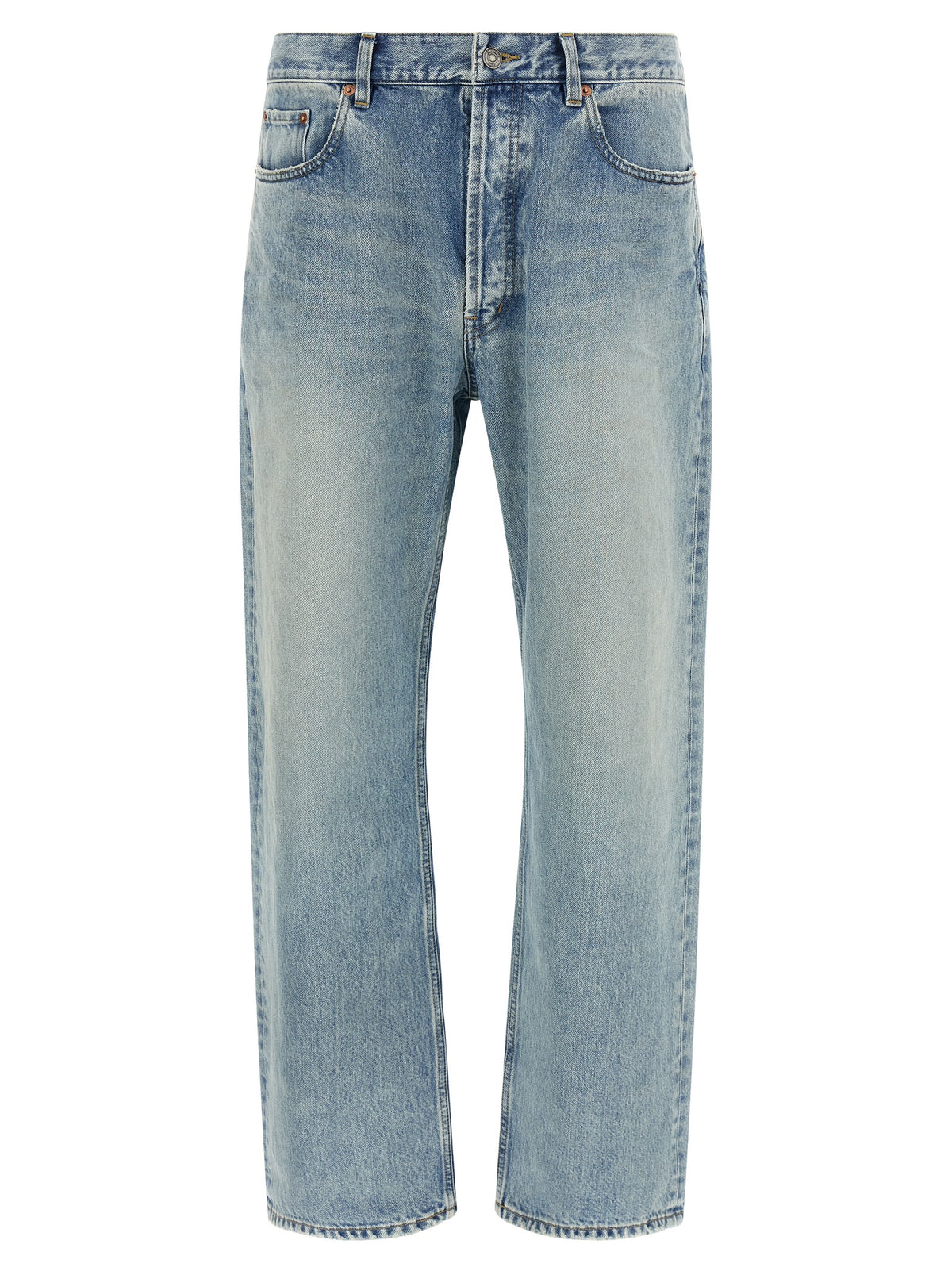 Jeans droit en coton bleu Saint Laurent