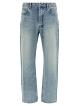 Jeans droit en coton bleu Saint Laurent