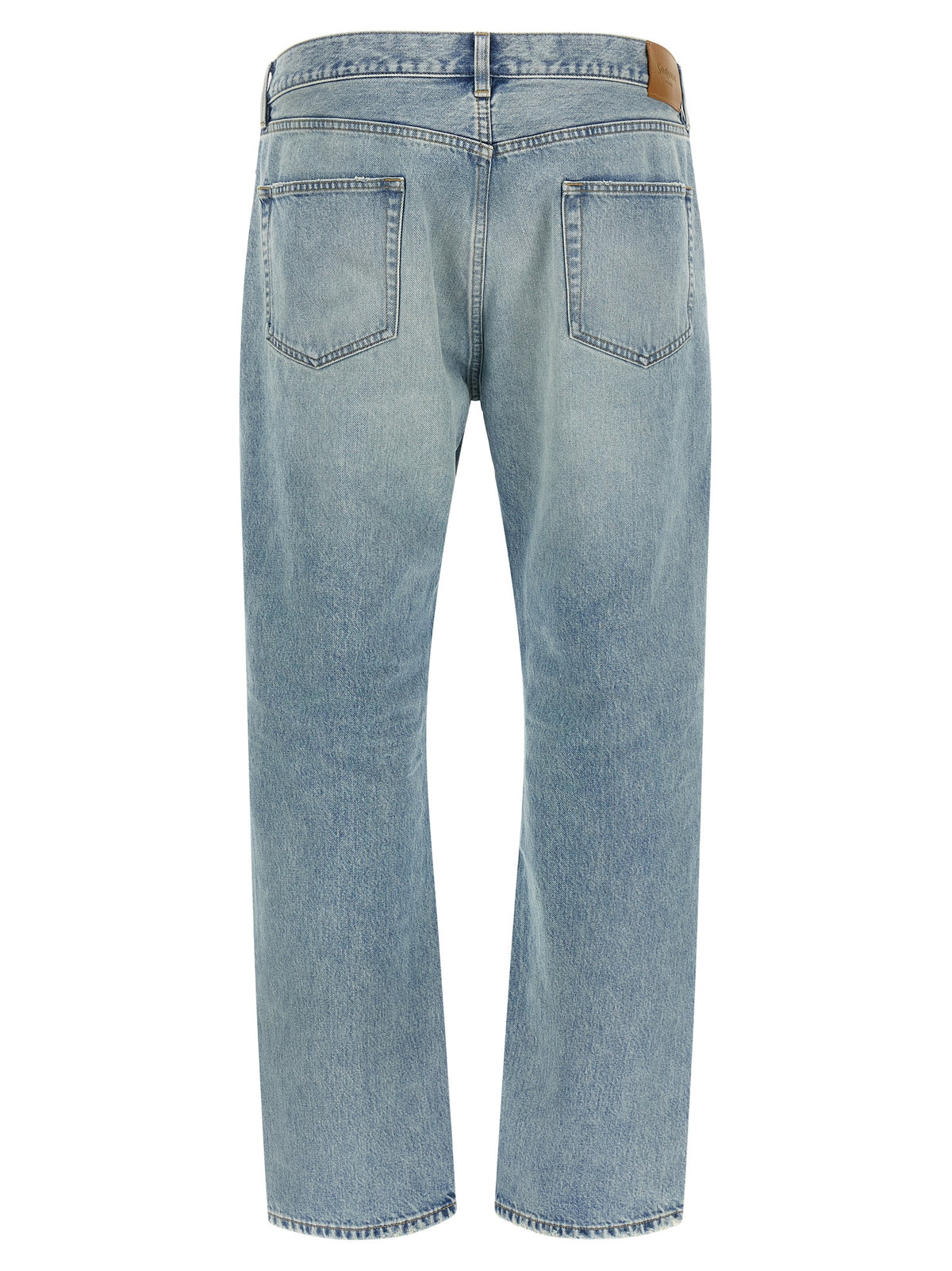 Jeans droit en coton bleu Saint Laurent