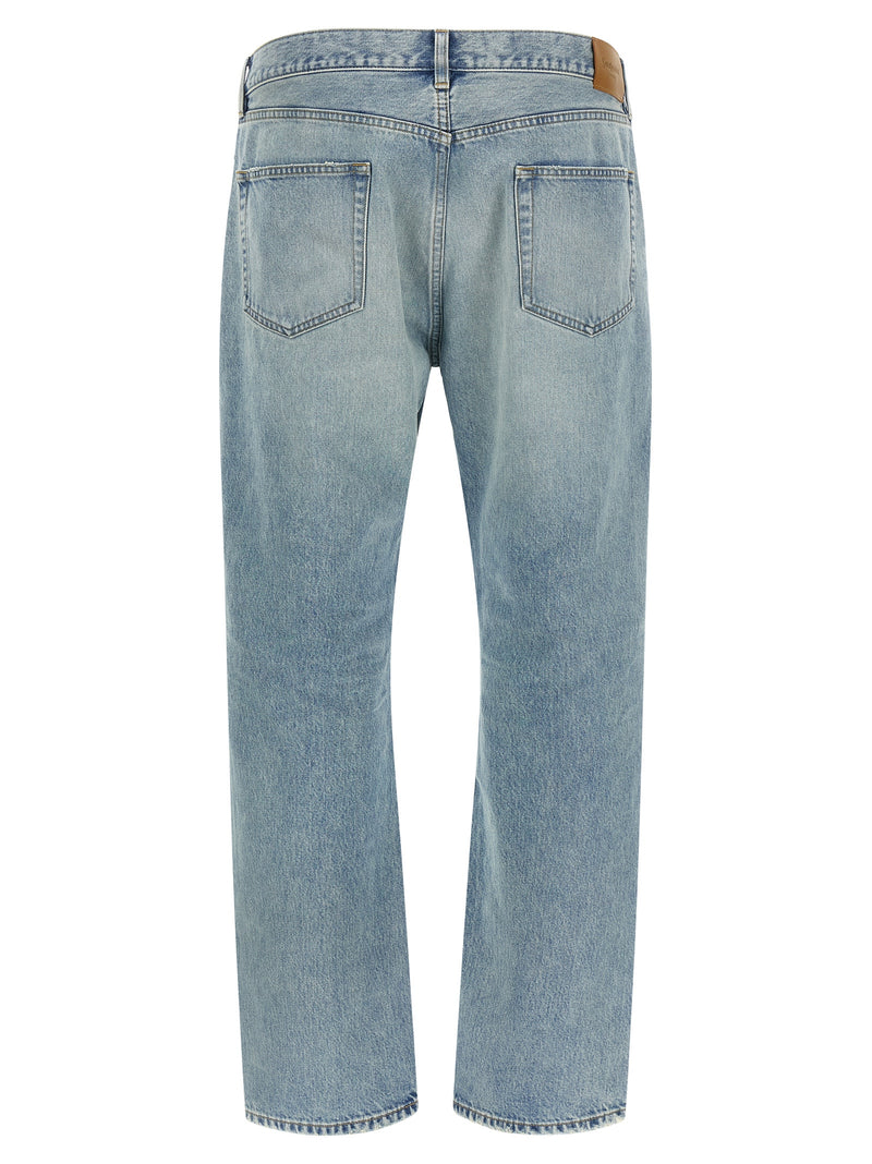 Jeans droit en coton bleu Saint Laurent