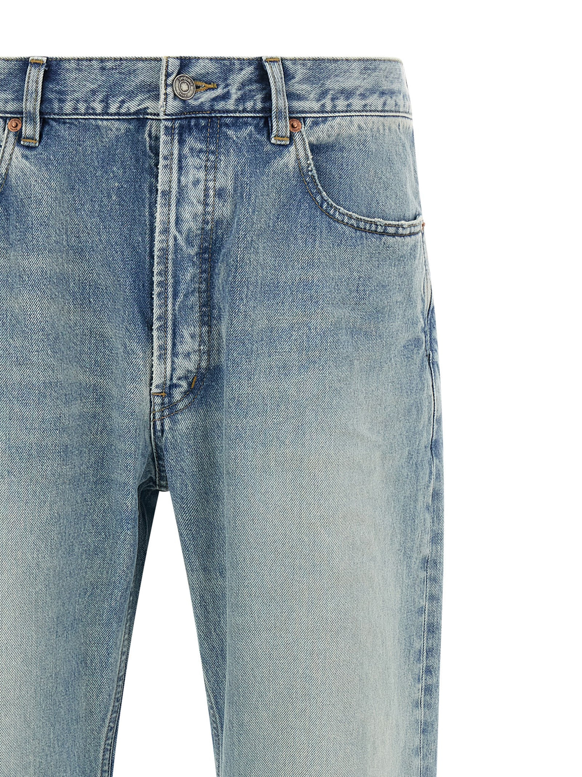 Jeans droit en coton bleu Saint Laurent
