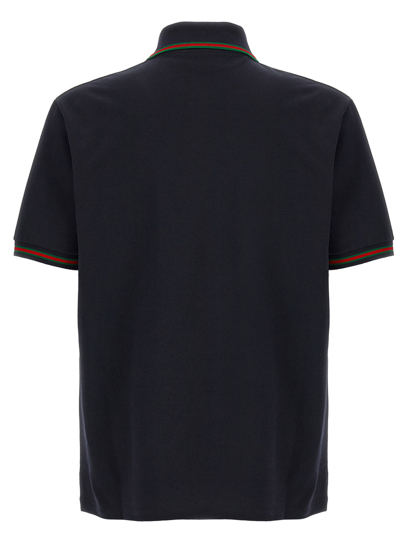 Polo Gucci en coton bleu
