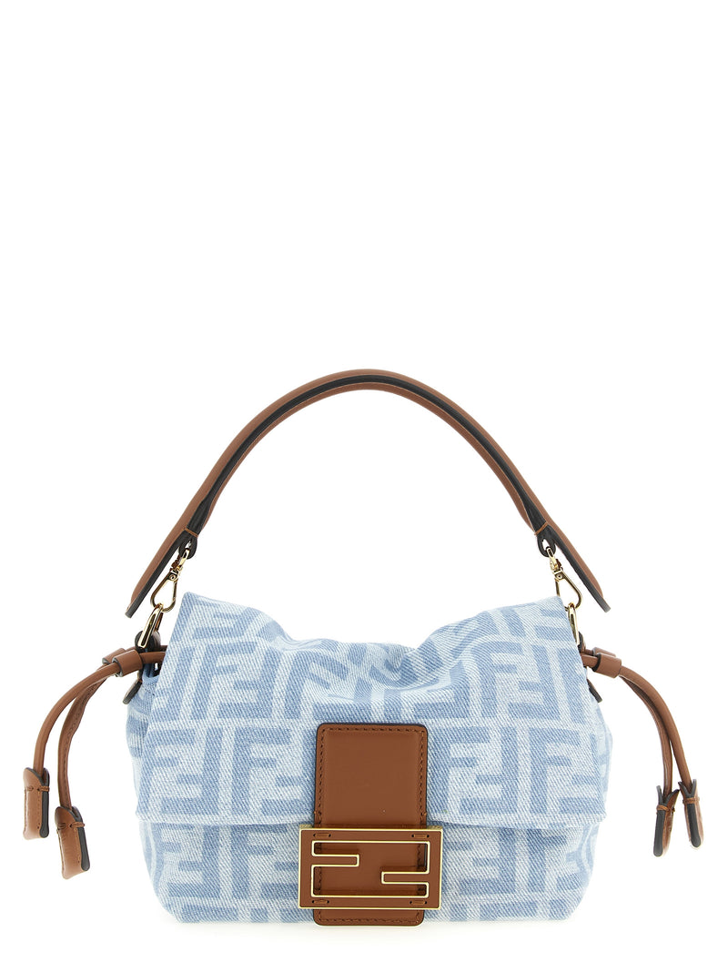 Sac à main Fendi en coton bleu