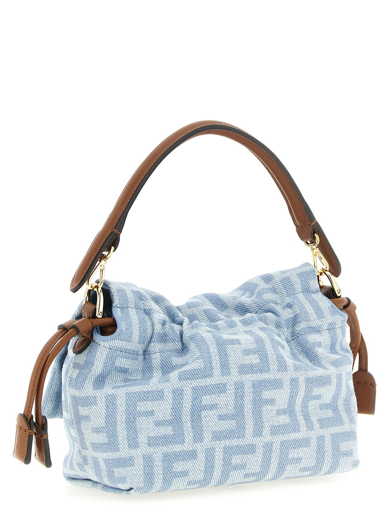 Sac à main Fendi en coton bleu