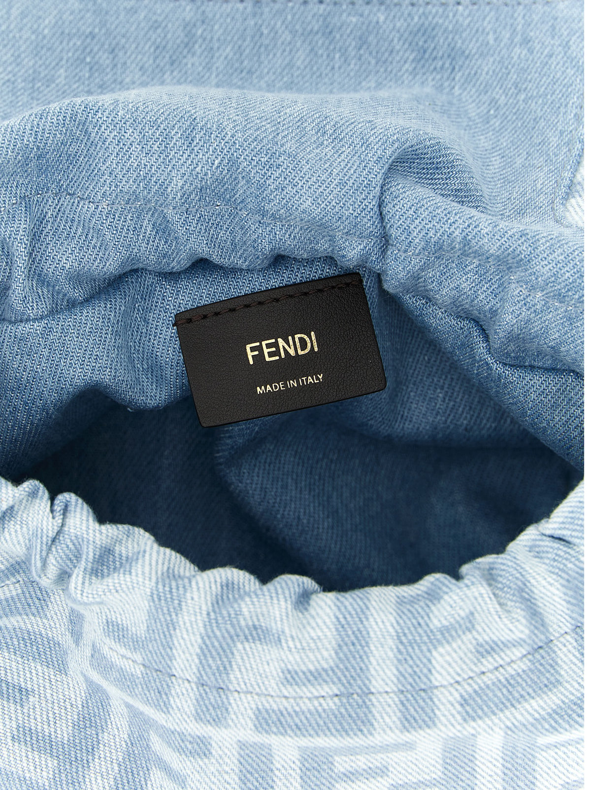 Sac à main Fendi en coton bleu