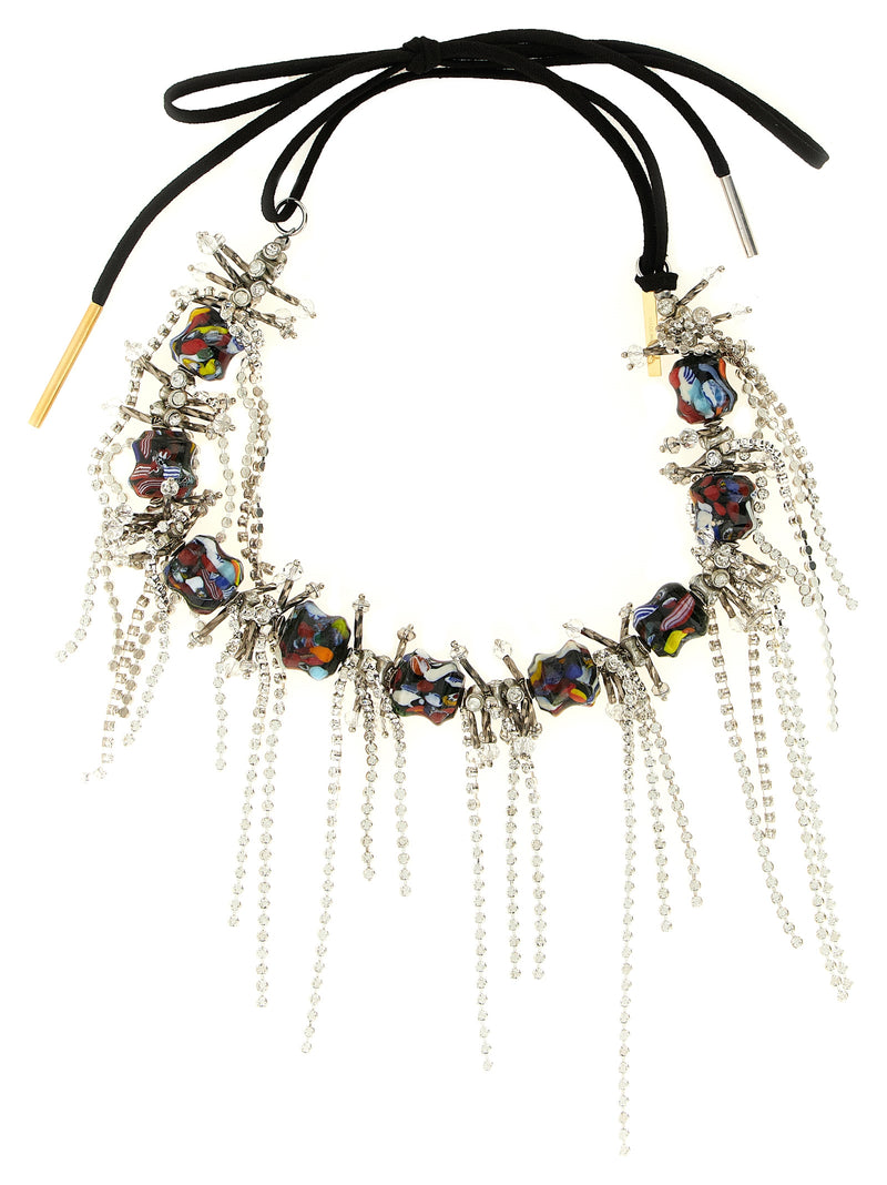 Collier Dries Van Noten en verre noir