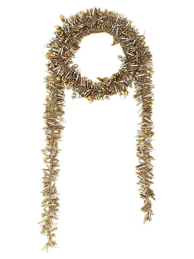 Collier Dries Van Noten en Marabout Doré