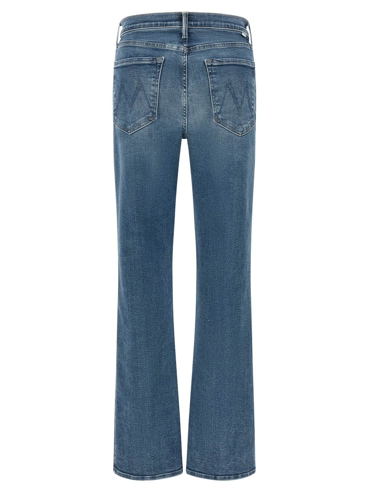 Jean évasé en coton bleu denim Mother Denim