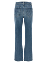 Jean évasé en coton bleu denim Mother Denim