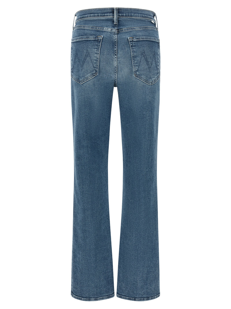 Jean évasé en coton bleu denim Mother Denim