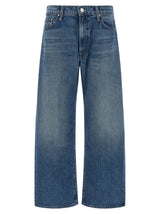 Jean Mother Denim bleu en coton coupe décontractée