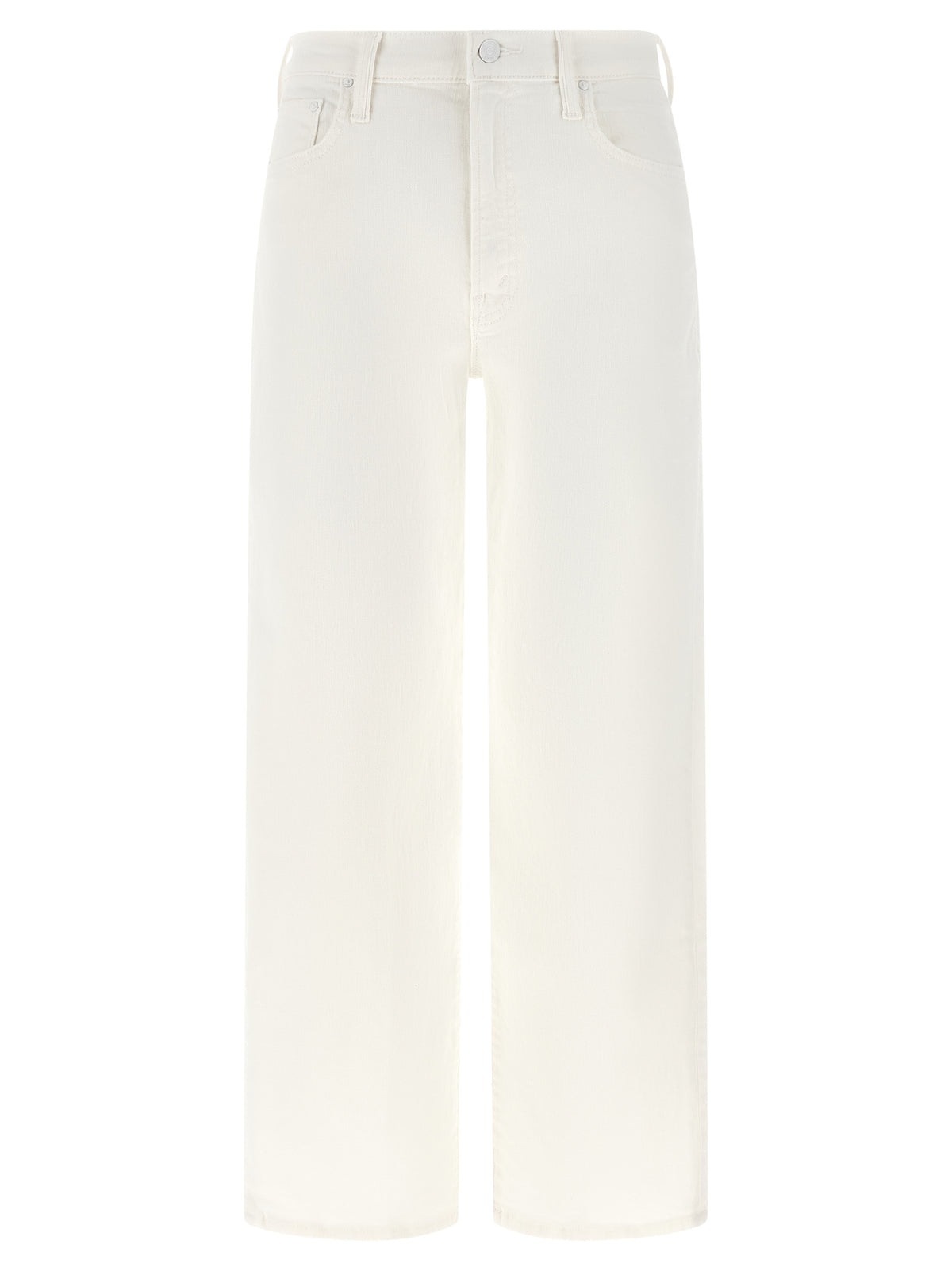 Jean droit en coton blanc Mother Denim
