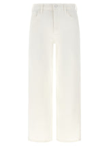 Jean droit en coton blanc Mother Denim