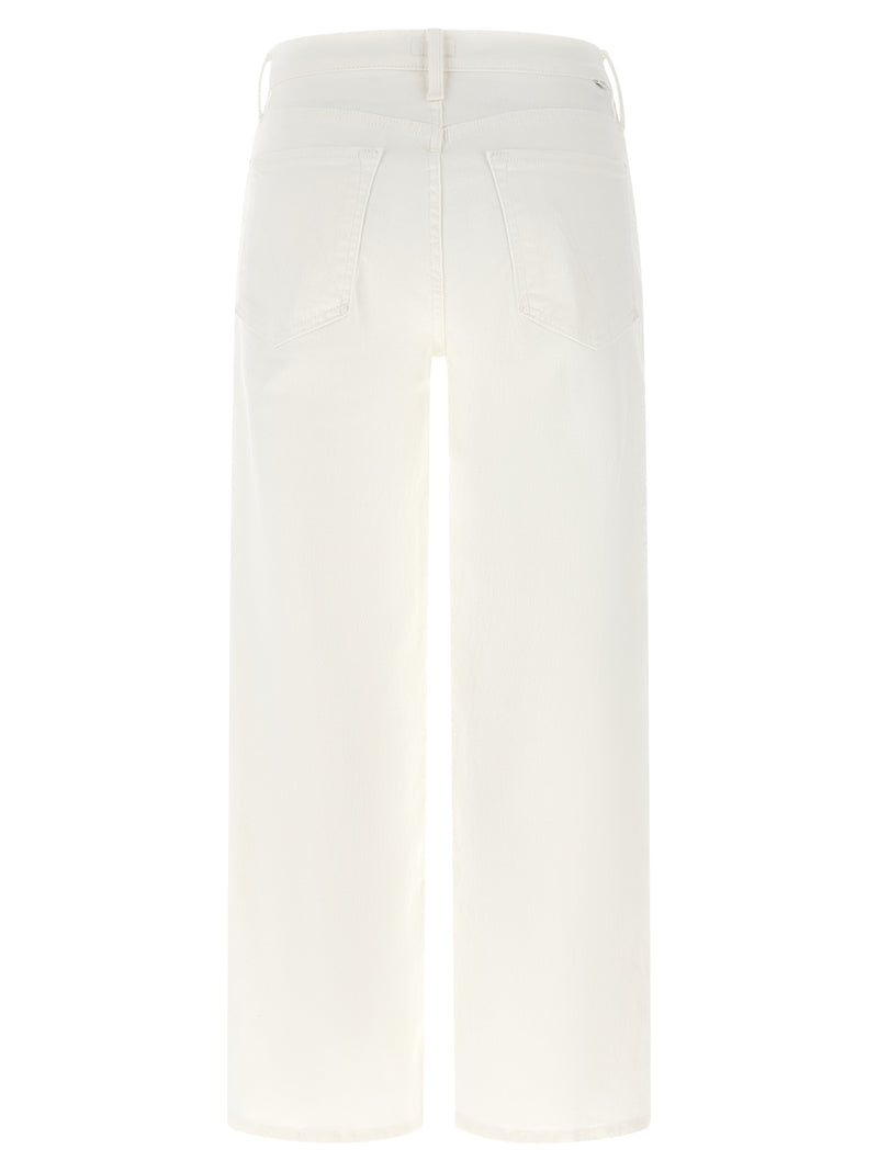 Jean droit en coton blanc Mother Denim