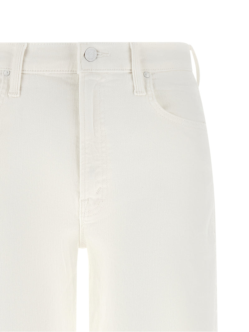 Jean droit en coton blanc Mother Denim