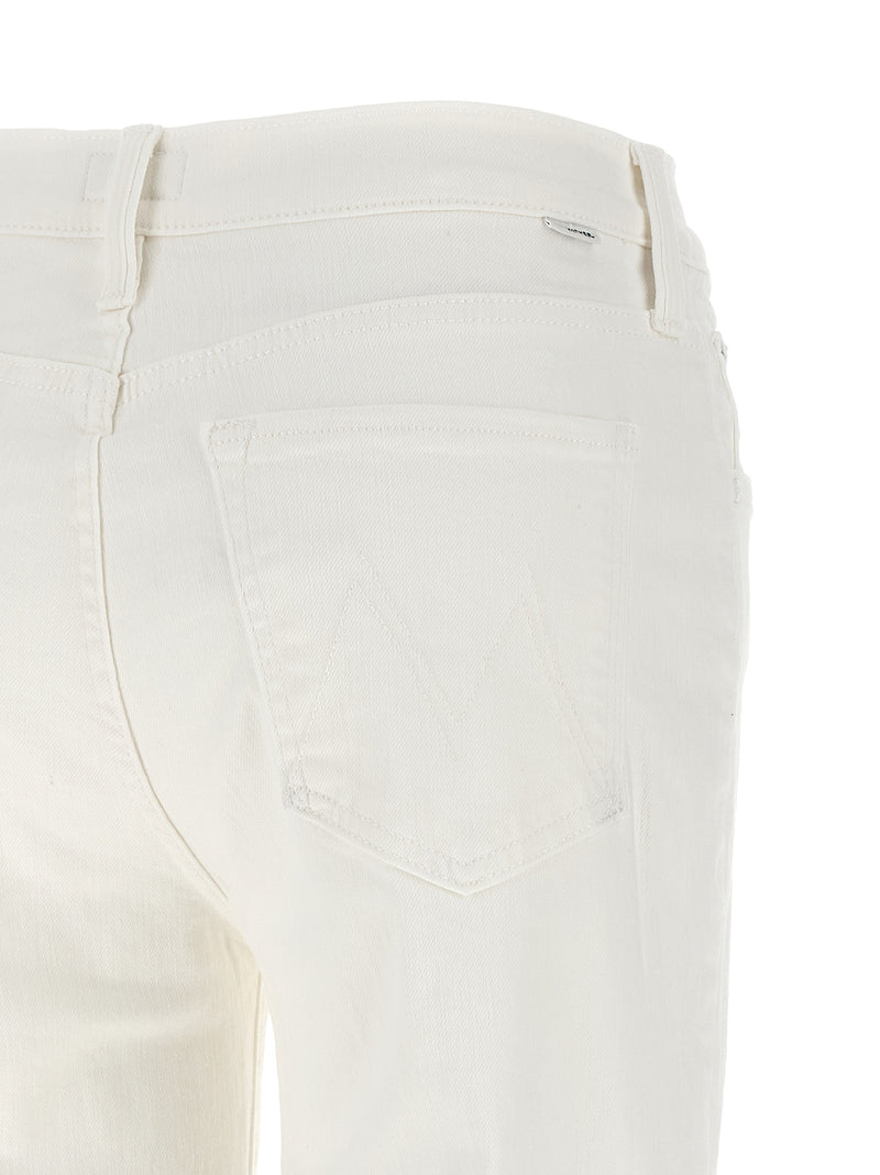 Jean droit en coton blanc Mother Denim