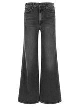 Jean évasé en coton gris Mother Denim