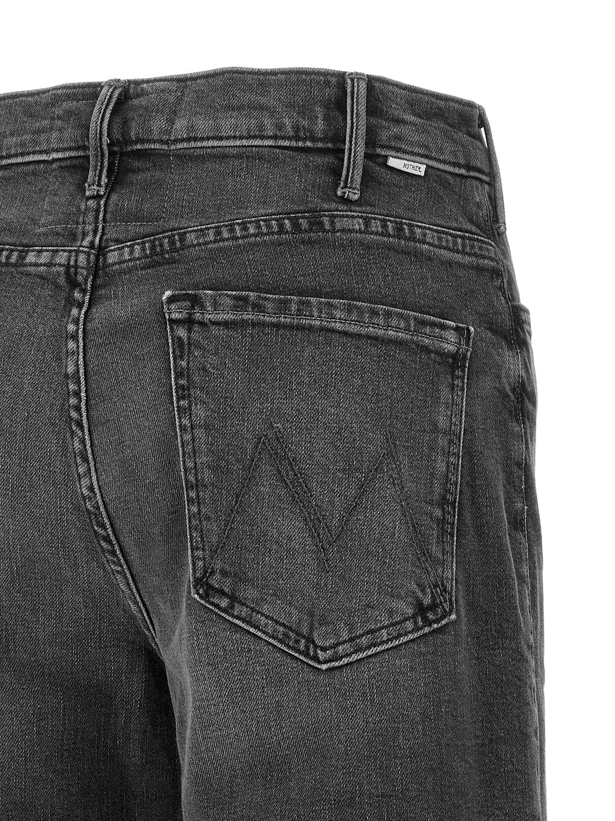 Jean évasé en coton gris Mother Denim