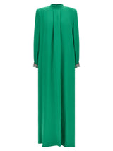 Robe longue bicolore en soie Valentino Garavani