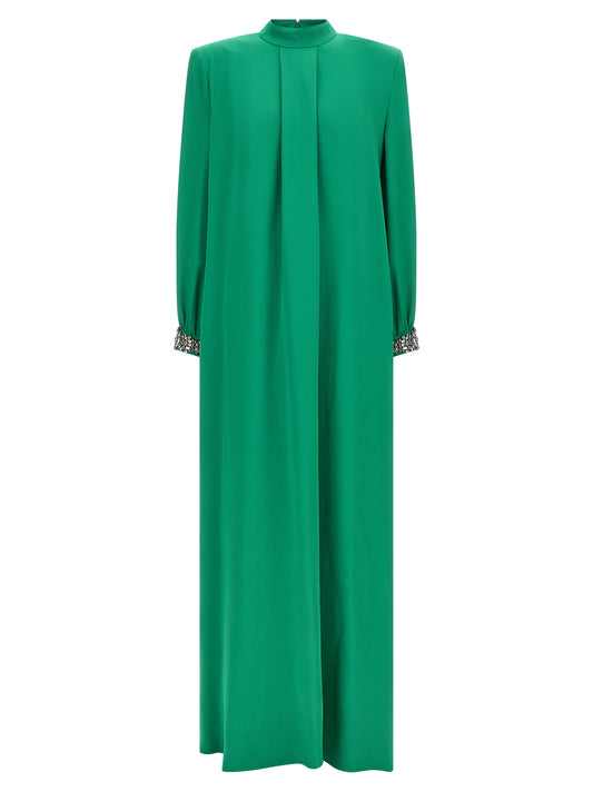 Robe longue bicolore en soie Valentino Garavani