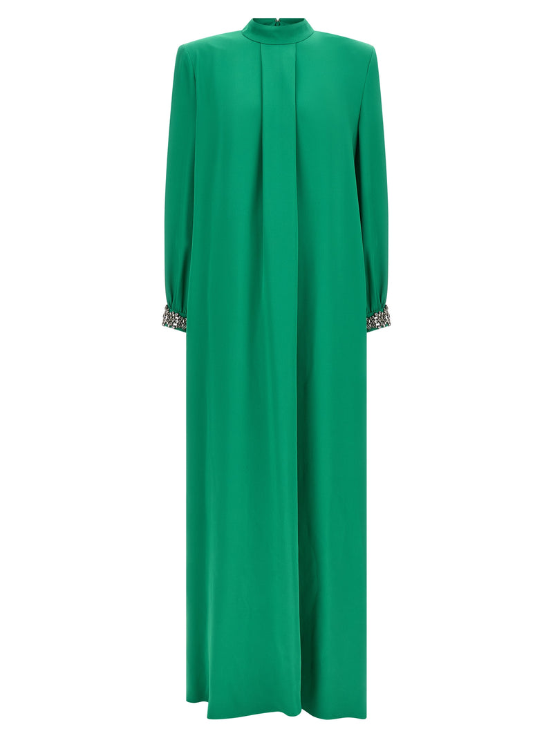 Robe longue bicolore en soie Valentino Garavani