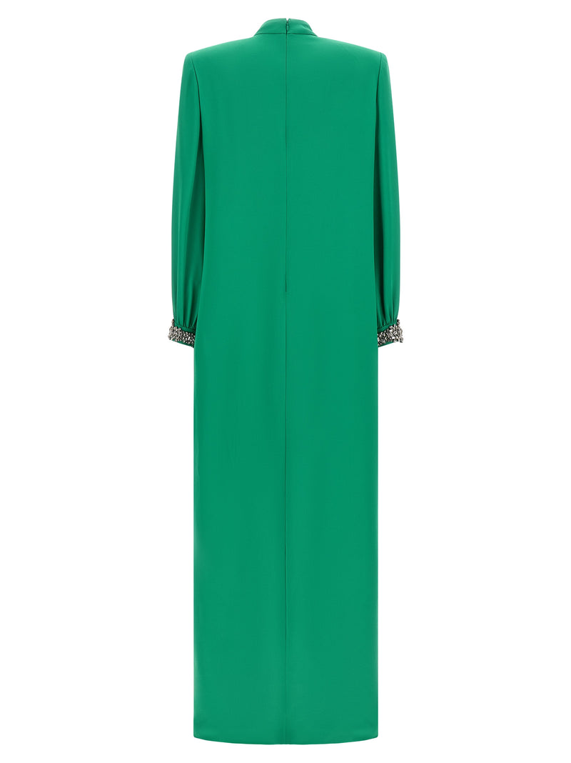Robe longue bicolore en soie Valentino Garavani