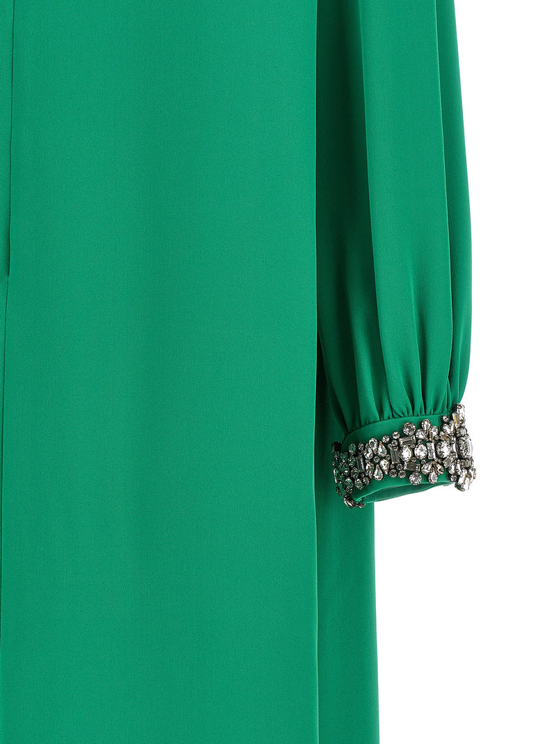Robe longue bicolore en soie Valentino Garavani