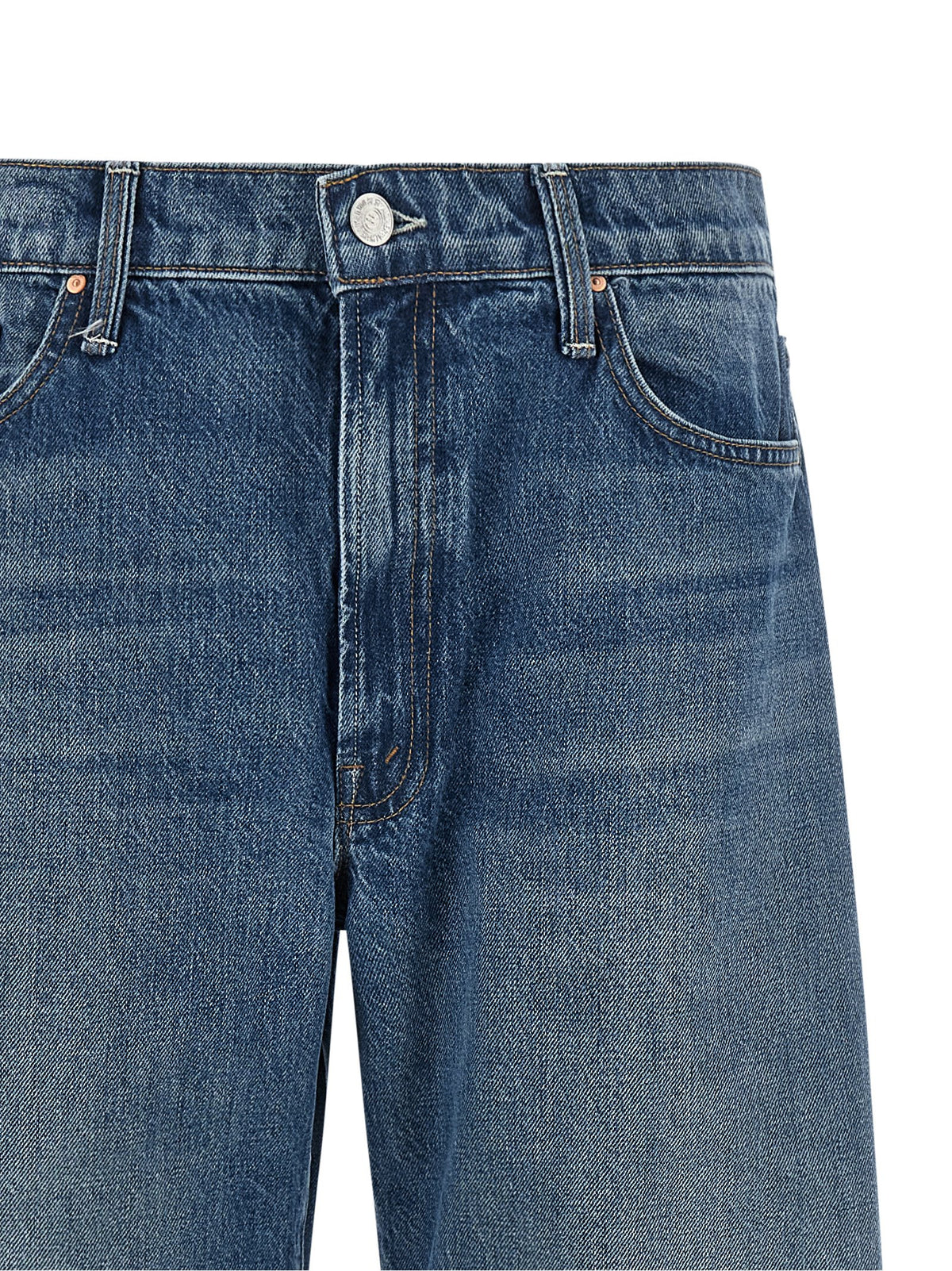 Jean Mother Denim bleu en coton coupe décontractée
