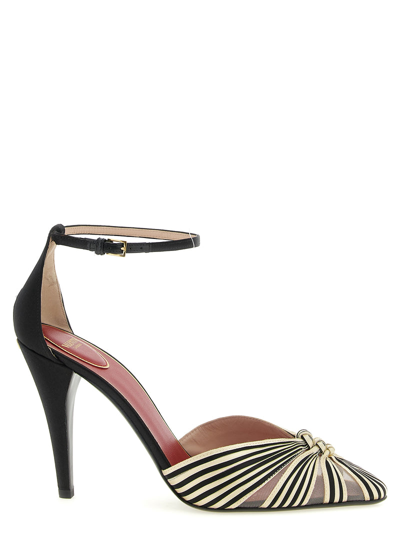 Escarpins à talon haut en viscose multicolore Valentino Garavani