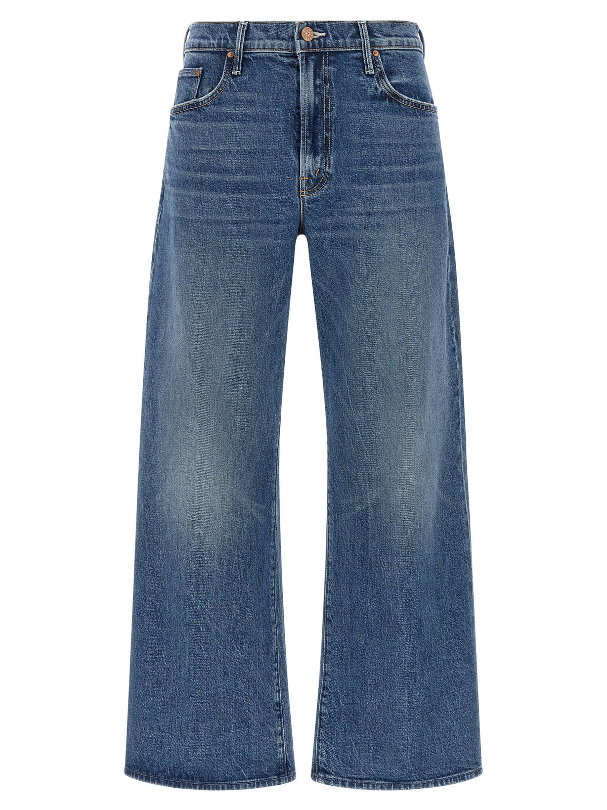 Jean court en coton bleu denim Mother