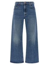 Jean court en coton bleu denim Mother