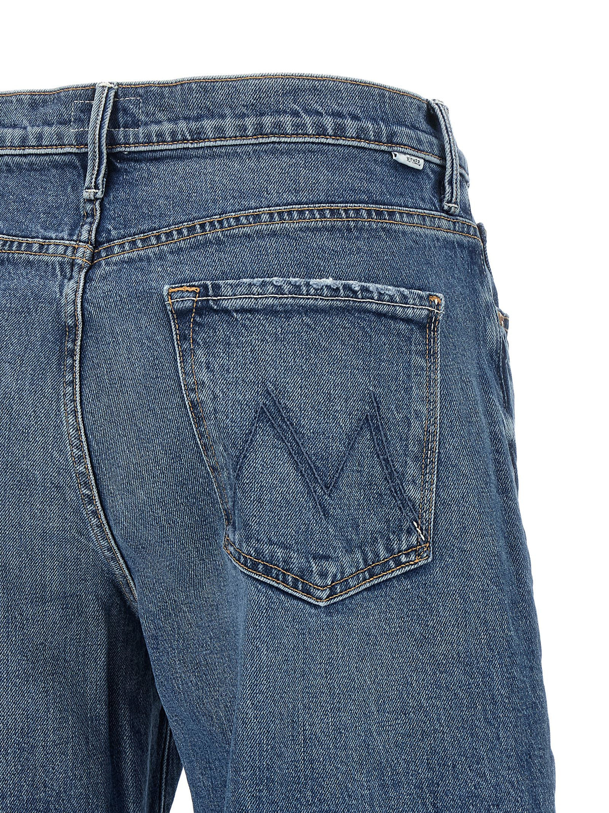 Jean court en coton bleu denim Mother