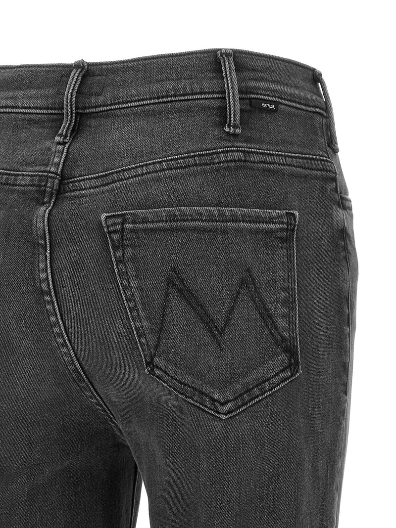 Jean évasé en coton gris Mother Denim