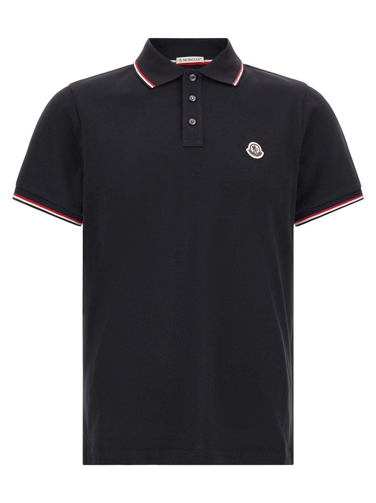 Polo Moncler en coton bleu