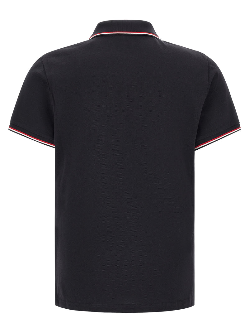 Polo Moncler en coton bleu
