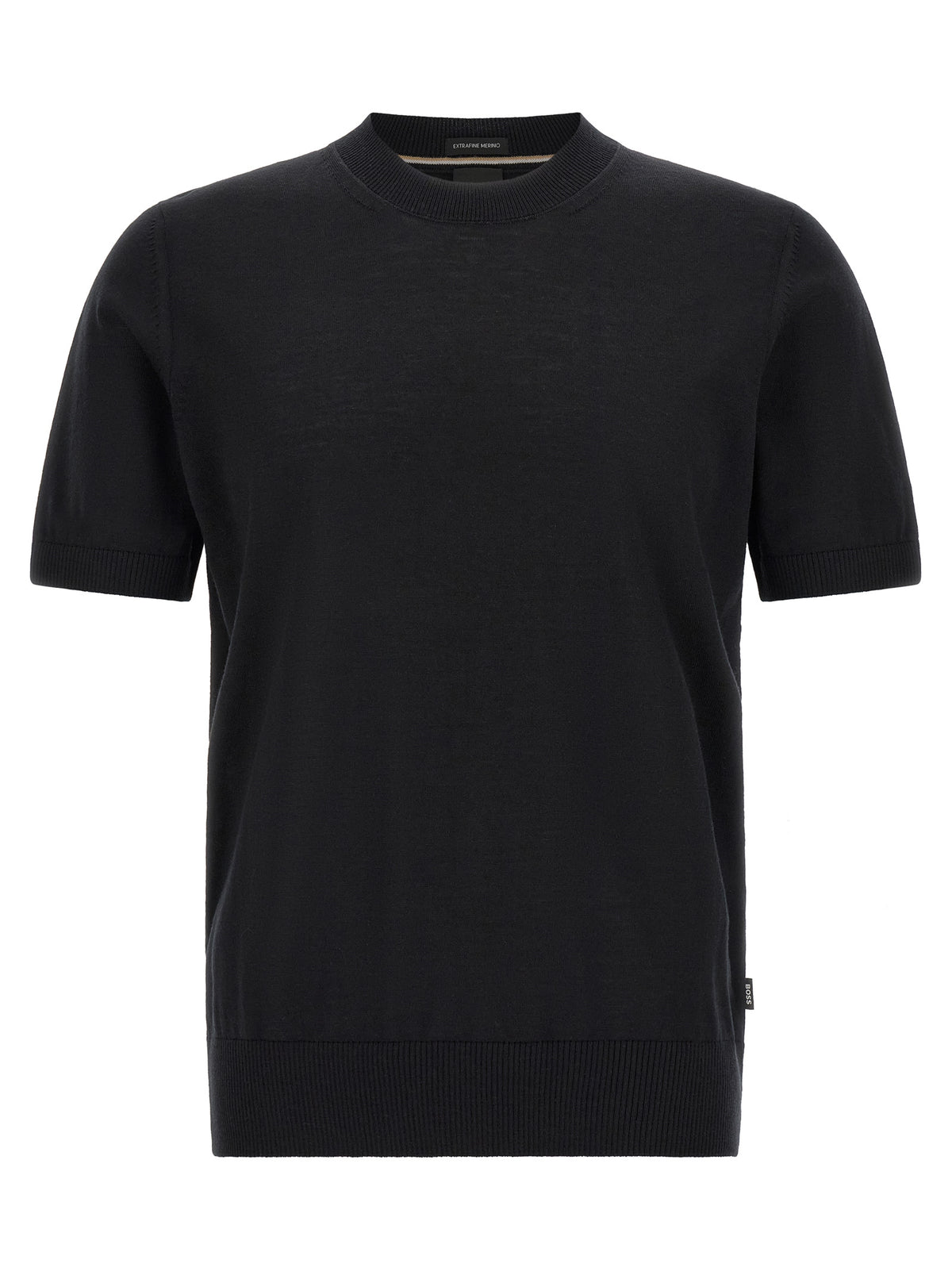 T-shirt Hugo Boss en pure laine vierge noire