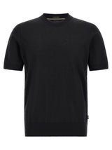 T-shirt Hugo Boss en pure laine vierge noire