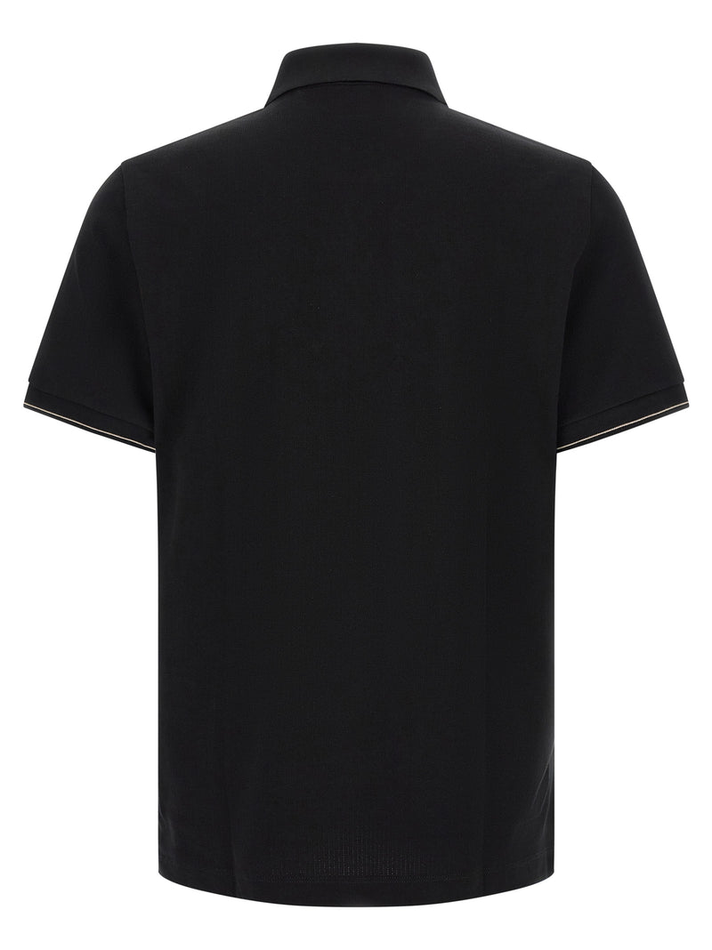 Polo en coton noir Hugo Boss