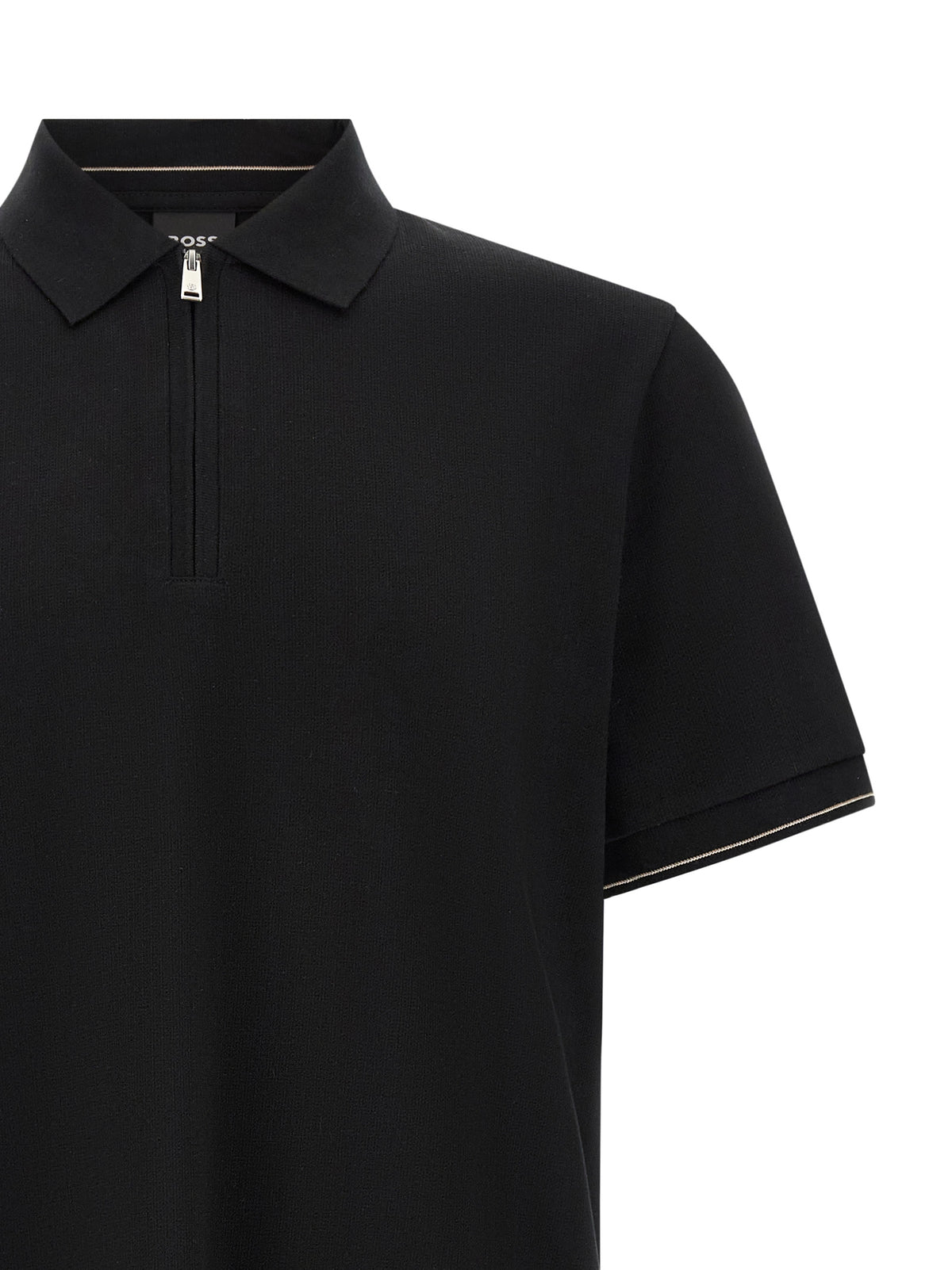 Polo en coton noir Hugo Boss