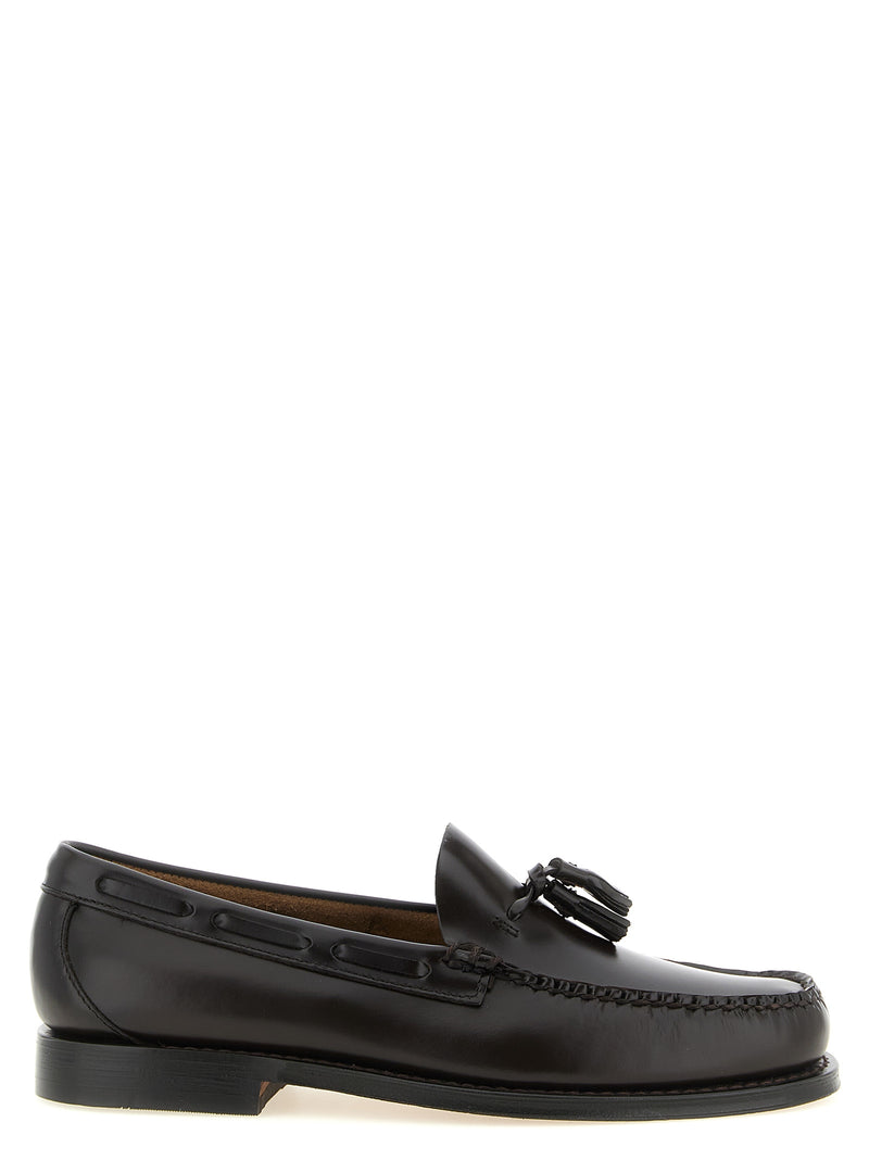 G.H. BASS Brown Cowhide Slip-On Loafers