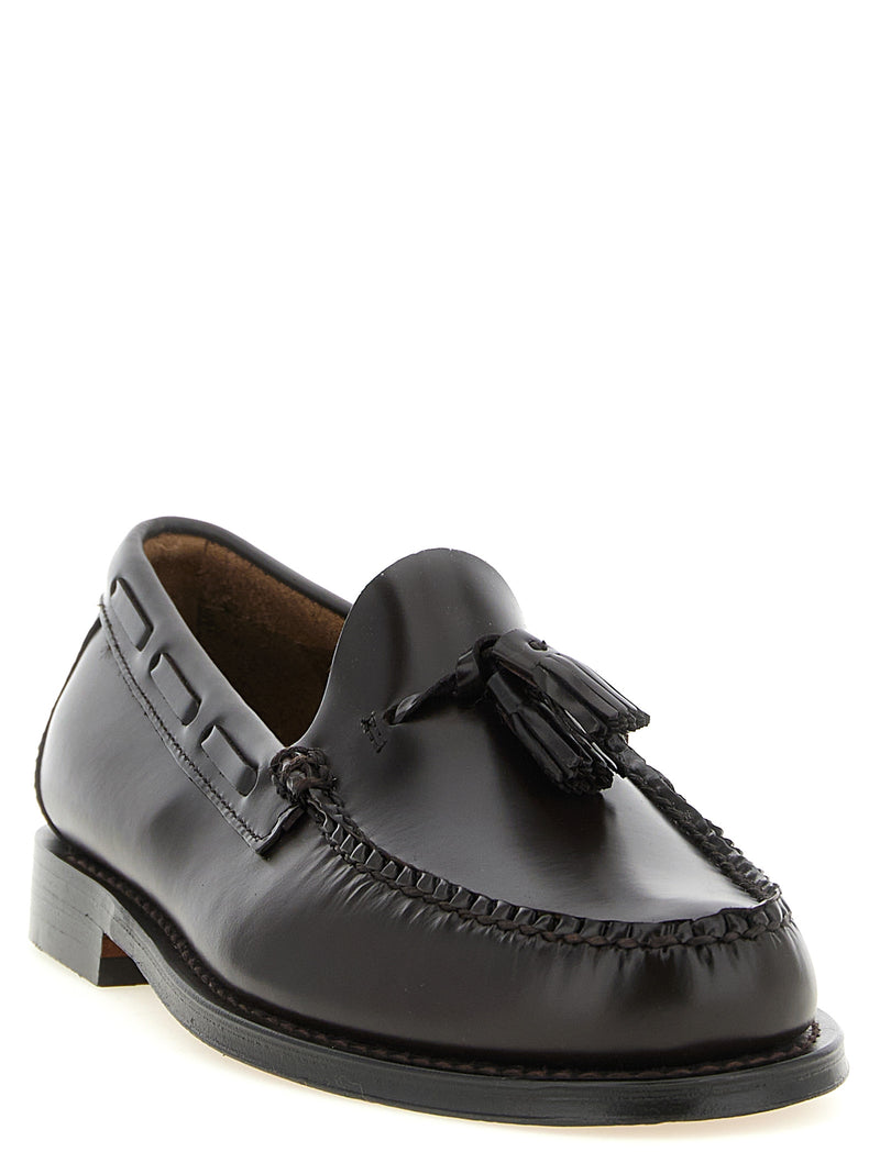 G.H. BASS Brown Cowhide Slip-On Loafers