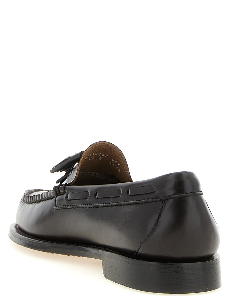G.H. BASS Brown Cowhide Slip-On Loafers