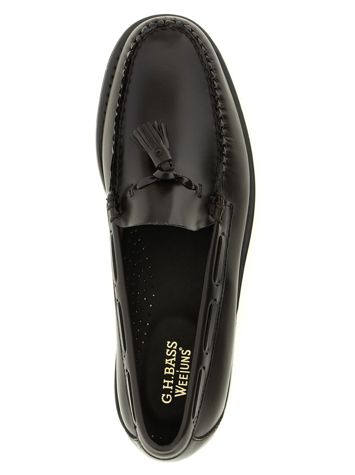 Mocassins à enfiler en cuir de vachette marron G.H. BASS