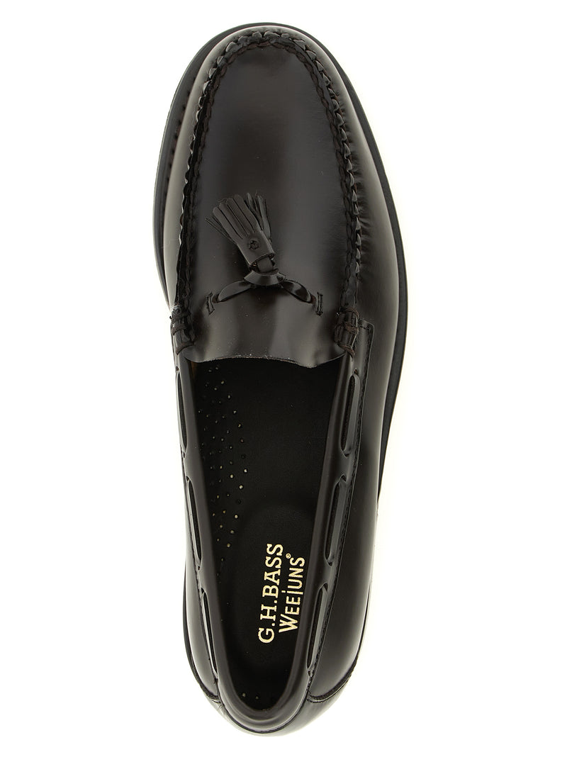 G.H. BASS Brown Cowhide Slip-On Loafers
