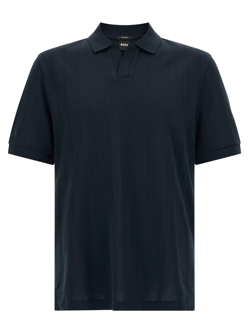 Polo en coton bleu Hugo Boss